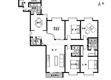 富力城b区-户型图