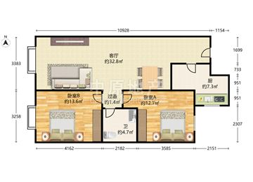 【西城晶华 2室2厅1卫 格局方正 品质小区】-西城晶华二手房-北京中原