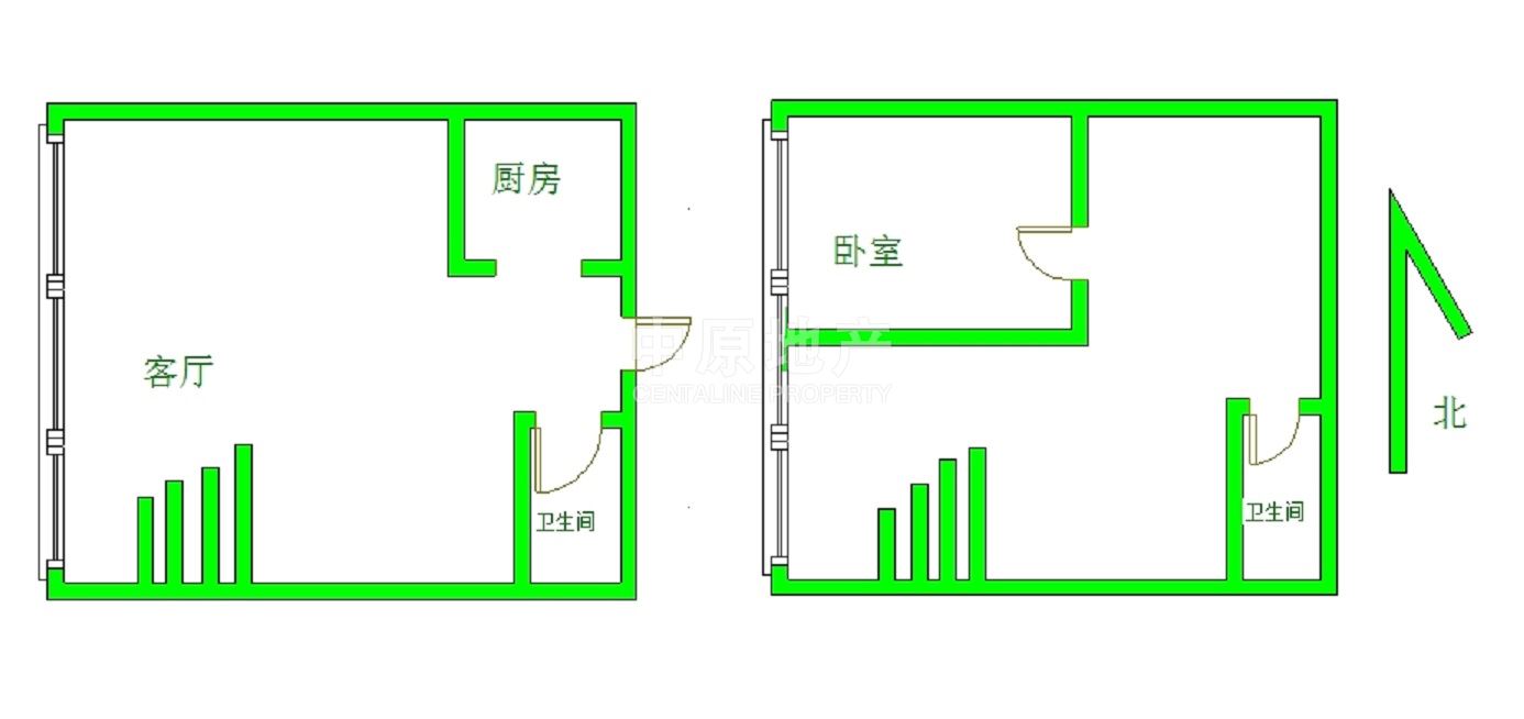 萬達廣場crd 西向 複式 交通方便 石景山萬達廣場 戶型圖1